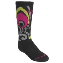 SmartWool Wintersport Feather Socks - Merino Wool, Over-the-Calf (For Girls) in Black - 2nds