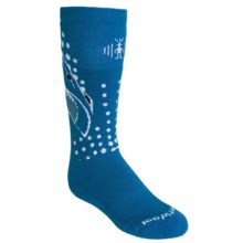 SmartWool Wintersport Shark Socks - Merino Wool (For Kids and Youth) in Arctic Blue - 2nds