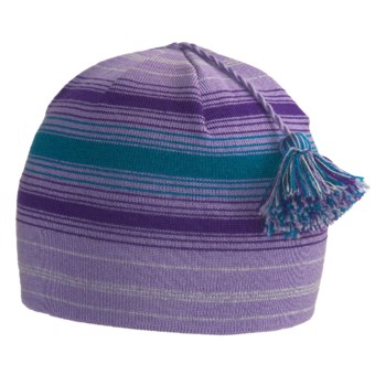 SmartWool Wintersport Stripe Beanie Hat - Merino Wool (For Kids) in Lavender
