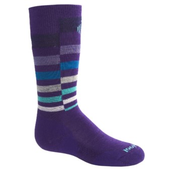 SmartWool Wintersport Stripe Socks - Merino Wool (For Kids) in Grape