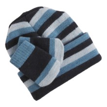 SmartWool Wintersport Striped Hat and Mitten Set - Merino Wool (For Infants) in Navy - Closeouts