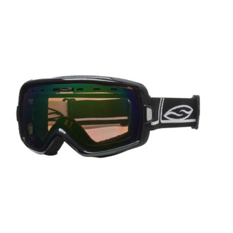 Smith Sport Optics Heiress Snowsport Goggles with Spherical Mirror Lenses (For Women) in Black Foundation/Green Sol-X Mirror