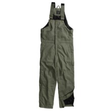 Smith's American Quilt-Lined Canvas Bib Overalls - Full Zip (For Men) in Military Green - Closeouts