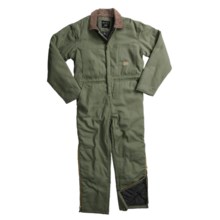 Smith's American Quilt-Lined Canvas Coveralls (For Men) in Military Green - Closeouts