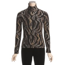 Sno Skins Brushed Print Novelty Turtleneck - Long Sleeve (For Women) in Wild Thing - Closeouts