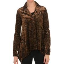 Sno Skins Burnout Velvet Print Shirt - Long Sleeve (For Women) in Dragon - Closeouts