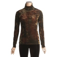 Sno Skins Burnout Velvet Turtleneck - Long Sleeve (For Women) in Forest - Closeouts