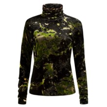 Sno Skins Burnout Velvet Turtleneck - Long Sleeve (For Women) in Galaxy - Closeouts