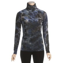 Sno Skins Burnout Velvet Turtleneck - Long Sleeve (For Women) in Midnight - Closeouts