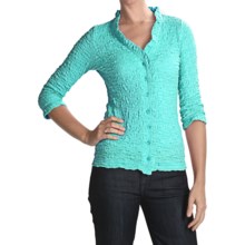 Sno Skins Cotton Pucker Shirt - Ballet Neckline, 3/4 Sleeve (For Women) in Aqua - Closeouts