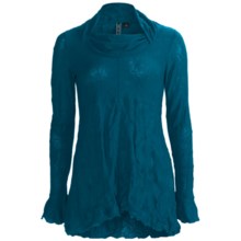 Sno Skins Crinkle Pointelle Tunic Shirt - Long Sleeve (For Women) in Deep Sea - Closeouts