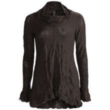Sno Skins Crinkle Pointelle Tunic Shirt - Long Sleeve (For Women) in Pumpernickel - Closeouts
