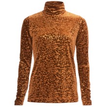 Sno Skins Embossed Plush Tech Velvet Turtleneck - Long Sleeve (For Women) in Sienna - Closeouts