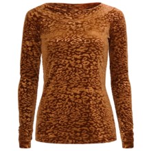 Sno Skins Embossed Velvet Shirt - Boat Neck, Long Sleeve (For Women) in Sienna - Closeouts