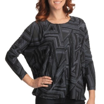 Sno Skins Eyelash Shirt - Ballet Neck, Long Sleeve (For Women) in Anthracite