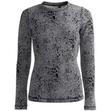 Sno Skins Leopard Denim Stretch Knit Shirt - Long Sleeve (For Women) in Grey Denim - Closeouts