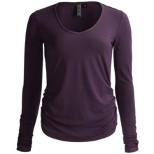 Sno Skins Micro-Cashmerette Shirt - V-Neck, Long Sleeve (For Women) in Eggplant - Closeouts