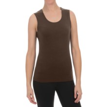 Sno Skins Micro-Cashmerette Tank Top - Scoop Neck (For Women) in Dark Roast - Closeouts