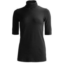 Sno Skins Micro-Cashmerette Turtleneck - Elbow Sleeve (For Women) in Black - Closeouts