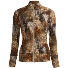 Sno Skins Microfiber Print Jacket - Zip Front (For Women) in Crazy Cat - Closeouts