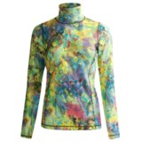 Sno Skins Microfiber Print Turtleneck - Long Sleeve (For Women)