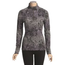 Sno Skins Ombre Jacquard Shirt - Zip Neck, Long Sleeve (For Women) in Misty - Closeouts