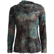 Sno Skins Paper Mache Shirt - Cowl Neck, Long Sleeve (For Women) in Teal - Closeouts