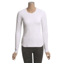 Sno Skins Pebbled Blister Sport Shirt - Jewel Neck, Long Sleeve (For Women) in White - Closeouts