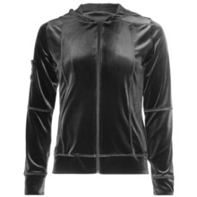 Sno Skins Plush Tech Velvet Jacket - Attached Hood (For Women) in Charcoal - Closeouts