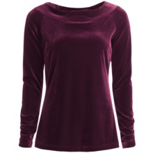 Sno Skins Plush Tech Velvet Shirt - Ballet Neck, 3/4 Sleeve (For Women) in Raspberry - Closeouts