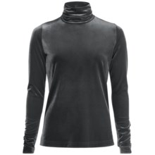 Sno Skins Plush Tech Velvet Turtleneck - Long Sleeve (For Women) in Charcoal - Closeouts