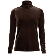 Sno Skins Plush Tech Velvet Turtleneck - Long Sleeve (For Women) in Dark Roast - Closeouts