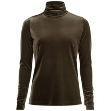 Sno Skins Plush Tech Velvet Turtleneck - Long Sleeve (For Women) in Olive - Closeouts