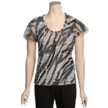 Sno Skins Ruffle Trim Shirt - Scoop Neck, Short Sleeve (For Women) in Modern - Closeouts