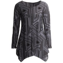 Sno Skins Textured Knit Eyelash Tunic Shirt - Long Sleeve (For Women) in Anthracite - Closeouts