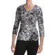 Sno Skins Textured Ripple Effect Shirt - Burnout Fabric, 3/4 Sleeve (For Women)