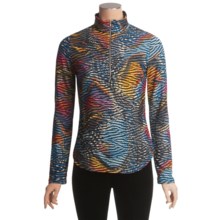 Sno Skins Twisted Print Shirt - Zip Neck, Long Sleeve (For Women) in City Lights - Closeouts
