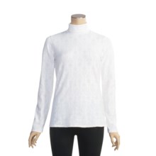 Snow Angel Veluxe Damask Base Layer Turtleneck - Long Sleeve (For Women) in White - Closeouts