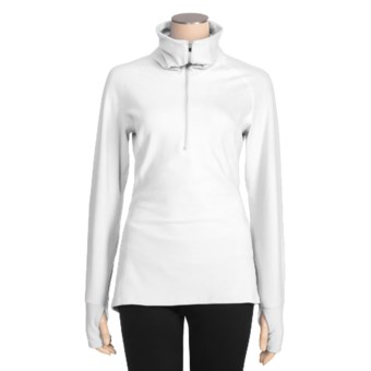 Snow Angel Vixen Velour Base Layer Top - Zip Neck, Long Sleeve (For Women) in White