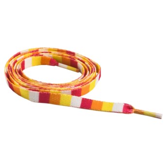 Sof Sole Flat Shoe Laces - 45” in White/Orange/Pink/Yellow