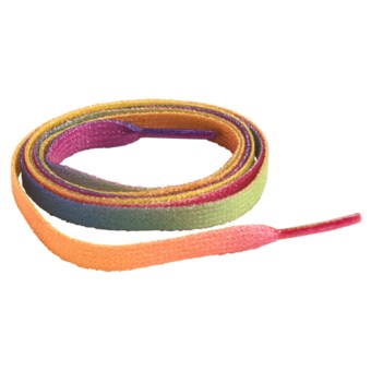 Sof Sole Rainbow Sublimation Flat Shoe Laces - 45” in Pink/Purple/Blue