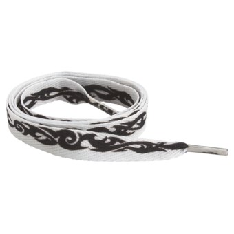 Sof Sole Tribal Band Flat Shoe Laces - 45” in White/Black
