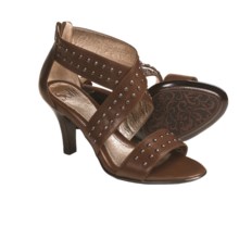Sofft Gaea Heels - Studded Leather (For Women) in Tobacco - Closeouts