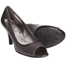 Sofft Gemini Pumps - Leather, Peep Toe (For Women) in Grey - Closeouts