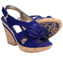 Sofft Odelle Wedge Sandals (For Women) in Ink Blue Suede - Closeouts