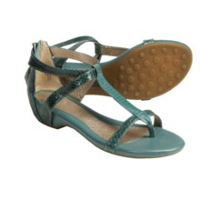 Sofft Ravia Gladiator Metallic Thong Sandals - Leather (For Women) in Teal Snake - Closeouts