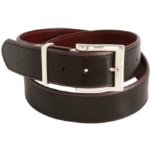 Soft Collection by Bill Lavin Italian Leather Belt - Reversible (For Men) in Black - Closeouts