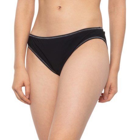 Profile Sports by Gottex Solid Bikini Bottoms - UPF 50+ (For Women) - BLACK/WHITE (40 )