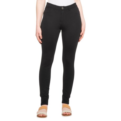 North River Solid Ponte Knit Pants - 29&quot; Inseam (For Women) - BLACK (12 )
