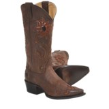 Sonora Desert Flower Cowboy Boots - Leather, 13”, Snip Toe (For Women)